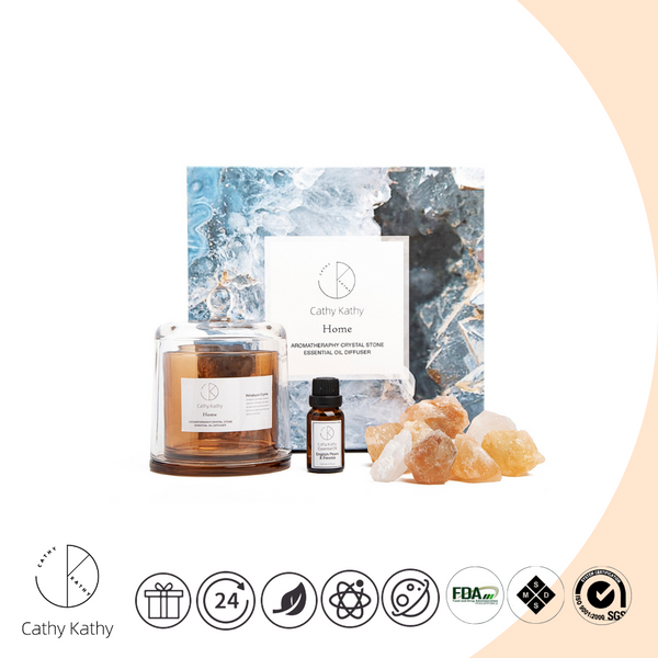 Himalayan Crystal Aromatherapy Diffuser with English Pears & Freesia Essential Oil