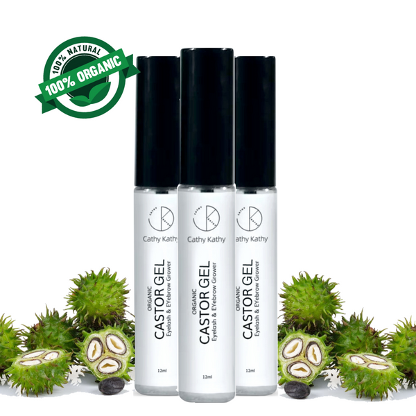 Professional Organic Castor Serum Gel 12ml for Eyelash and Eyebrow Hair Grower Booster